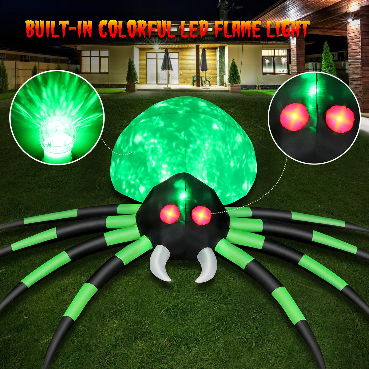 12 FT Halloween Inflatable Spider Outdoor Decoration T850