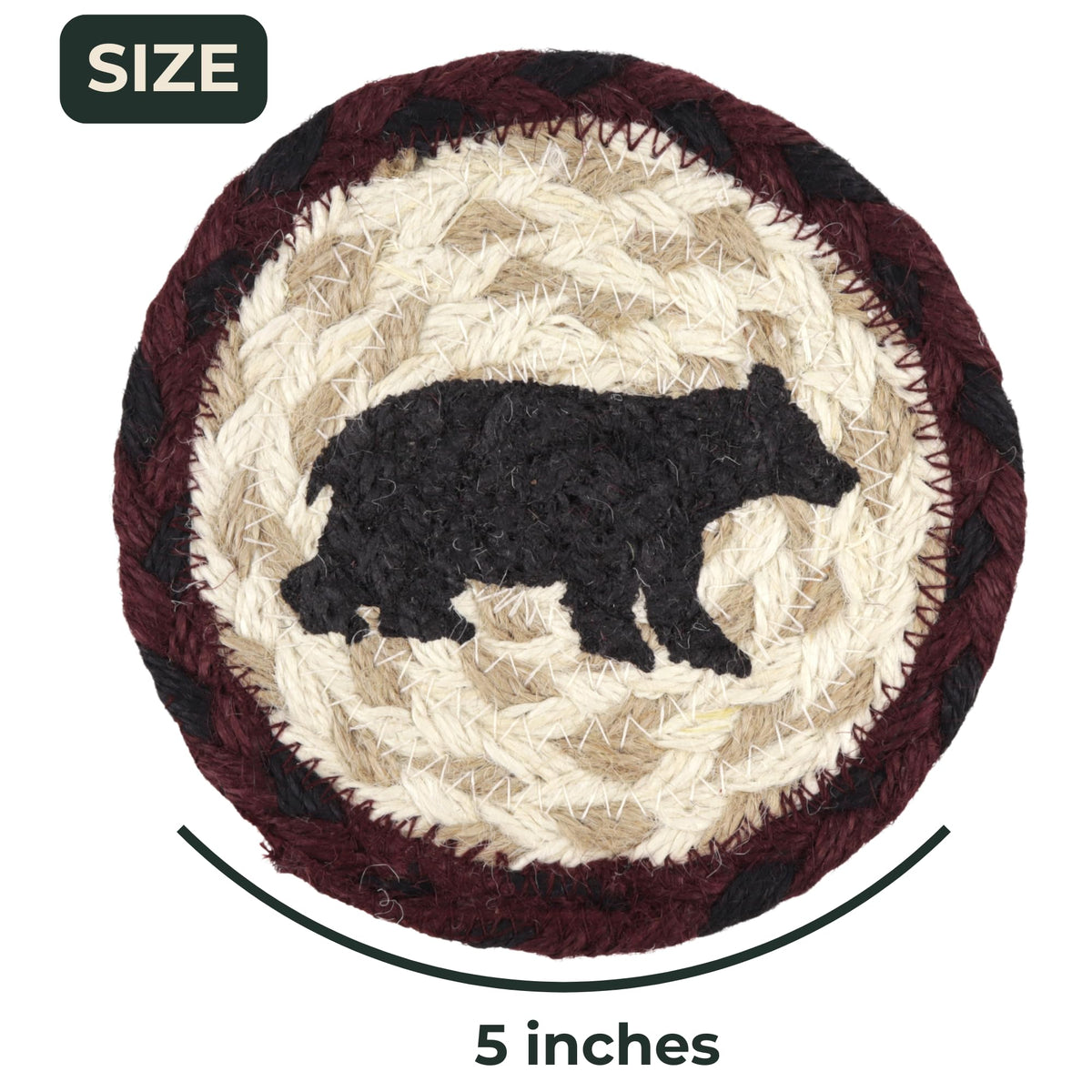 Braided Jute Woven Coaster Set of 2 G254922