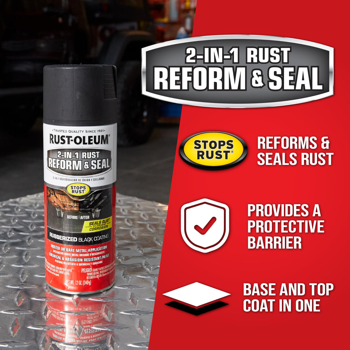 Black Rust Reform & Seal Coating Spray F224389