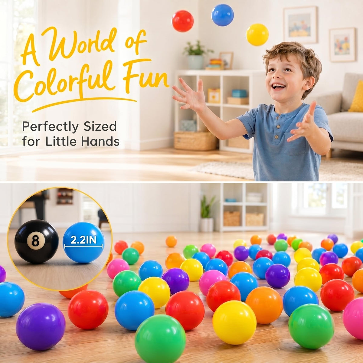 2.2" Phthalate Free Bpa Free Plastic Ball Pits Balls L88675