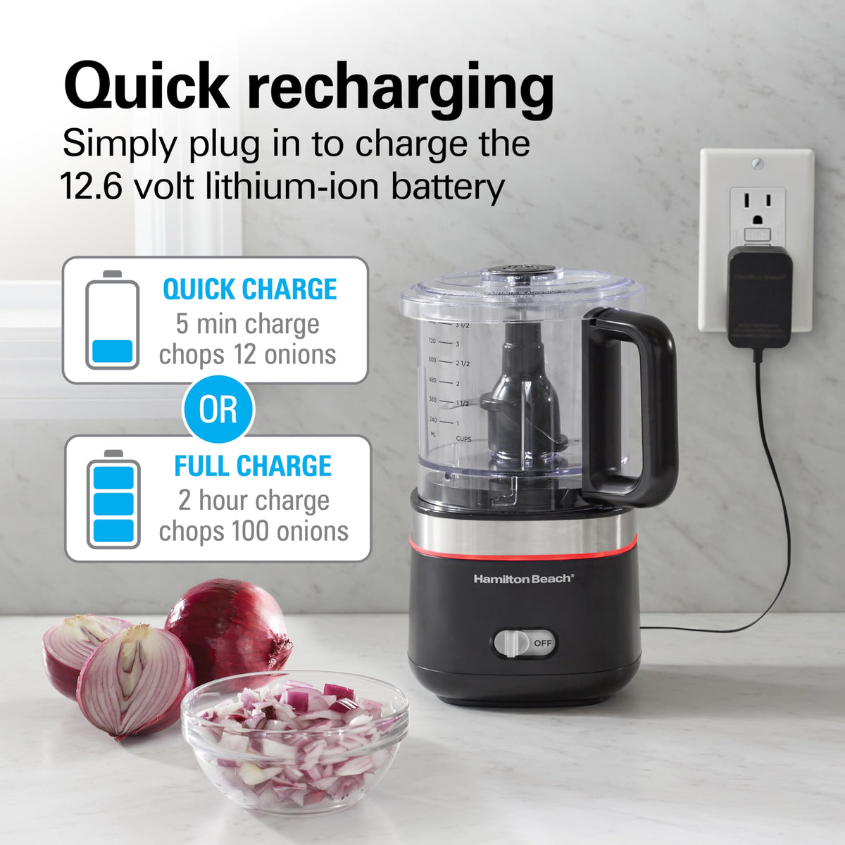 Cordless Mini Food Processor & Vegetable Chopper E12773