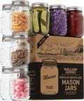 16oz Clear Glass Mason Jars with Lids 12-Pack T95213