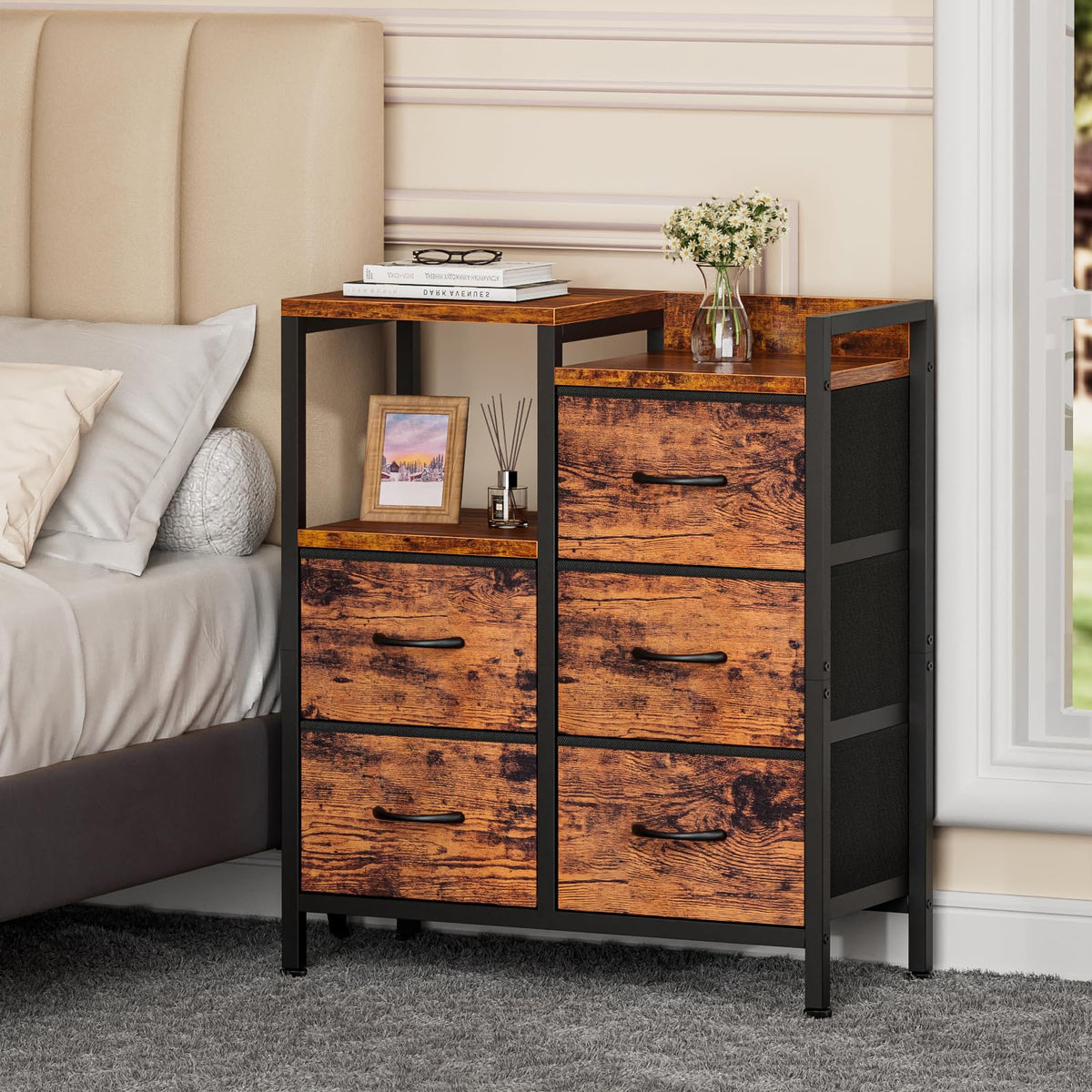 Rustic Brown 5 Drawer Dresser J367390