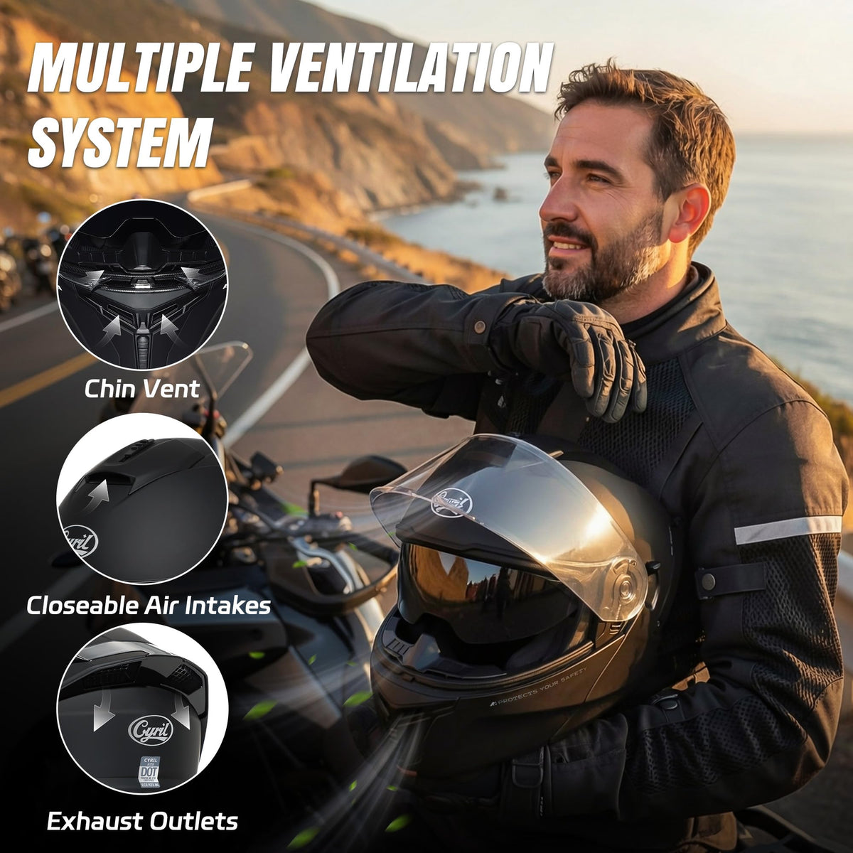 Modular Motorcycle Helmet DOT Approved Q427953