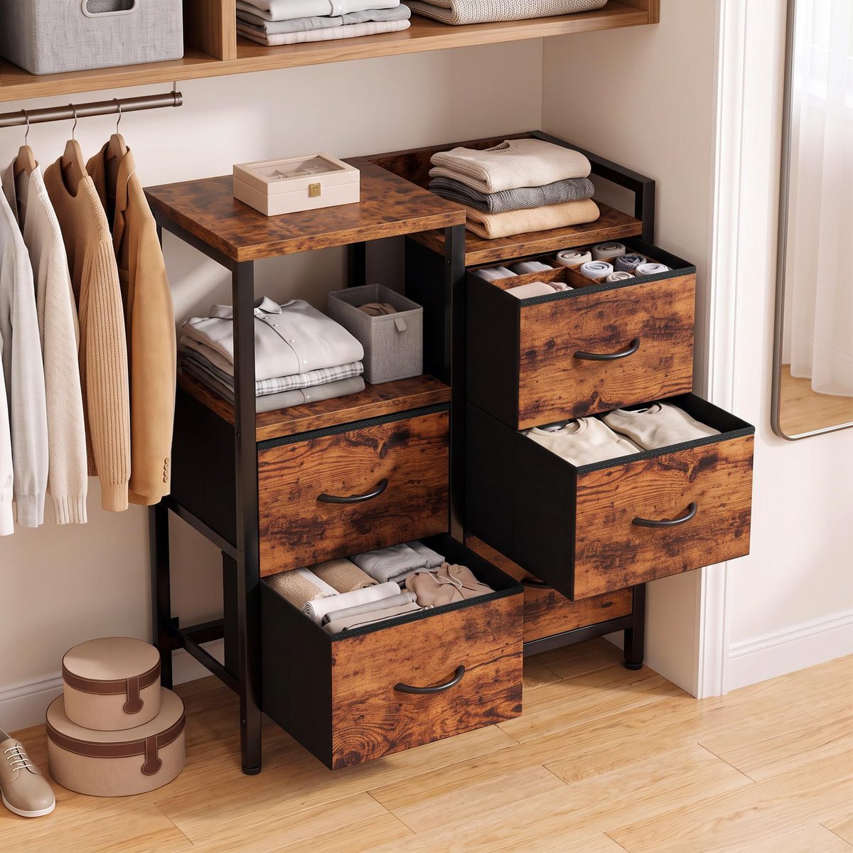 Rustic Brown 5 Drawer Dresser J367390