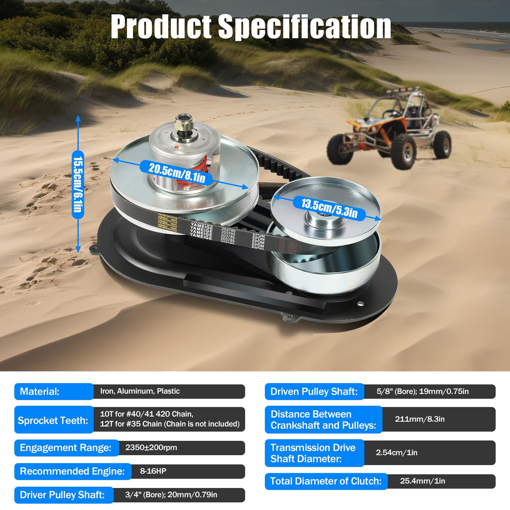 40 Series Torque Converter Kit, 3/4 Inch Driver 10 Tooth and 12 Tooth Chain Drive L788