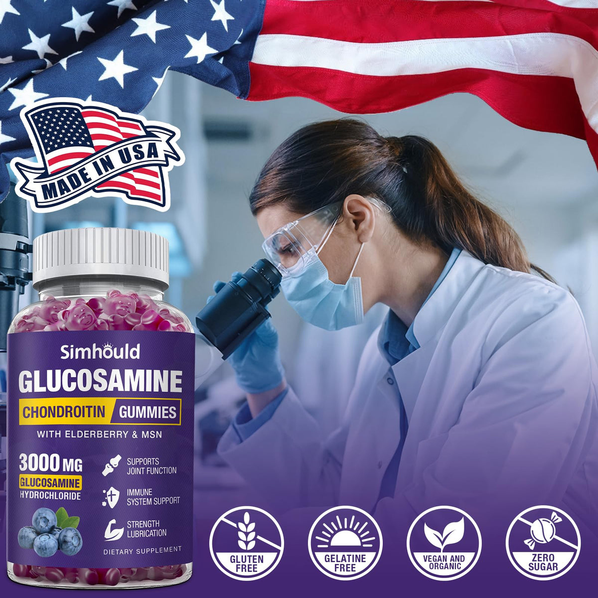 Glucosamine Chondroitin Gummies with MSM & Elderberry A640032