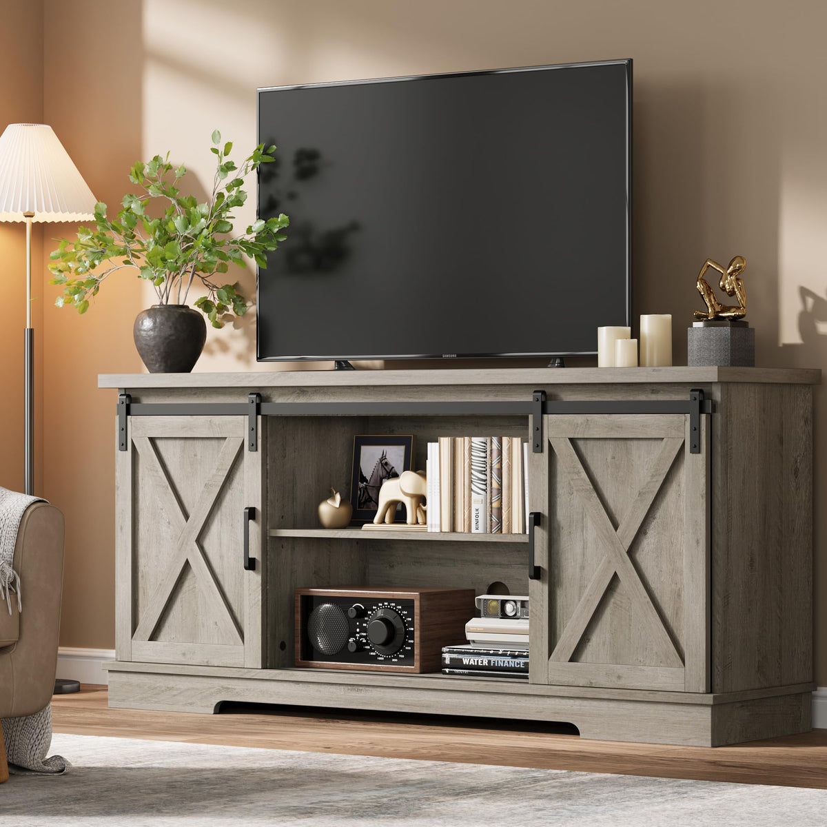 Farmhouse TV Stand and Entertainment Center G89507