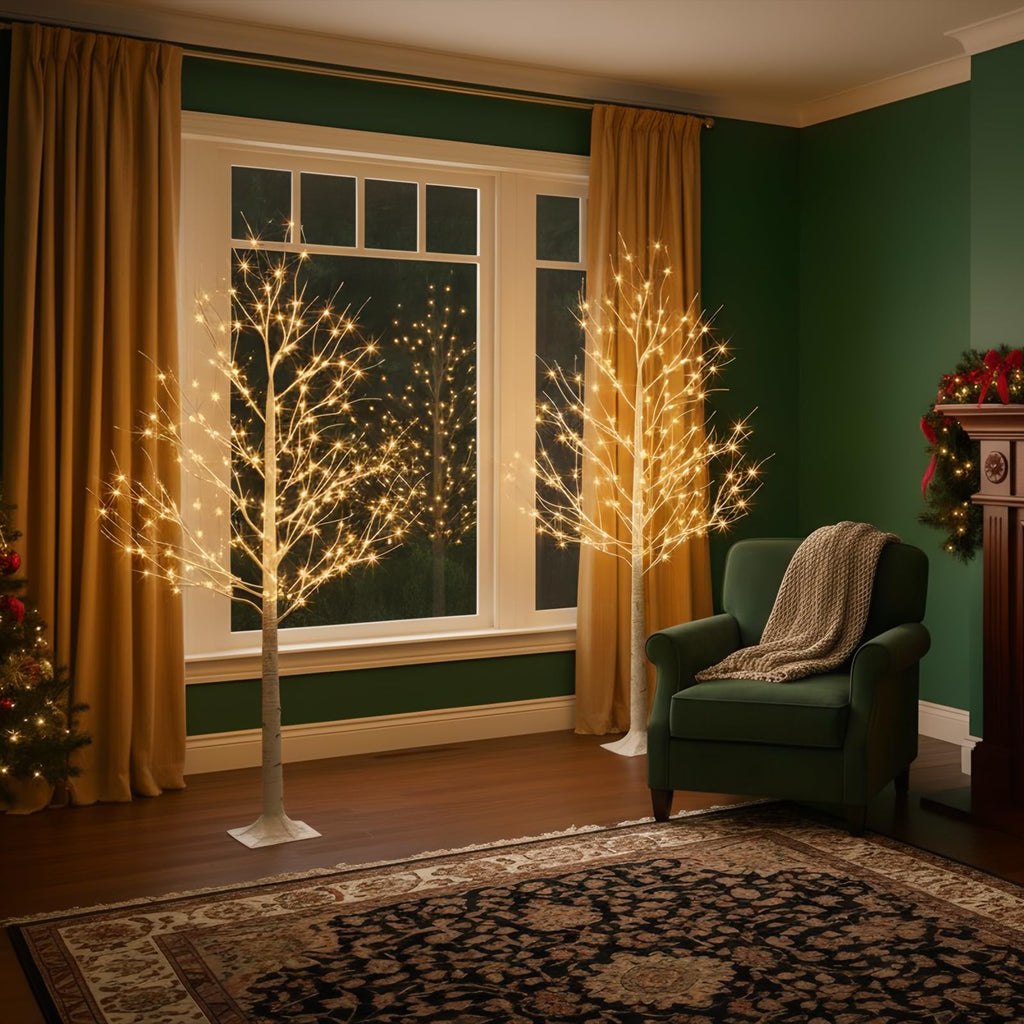 6ft Lighted Birch Tree E531