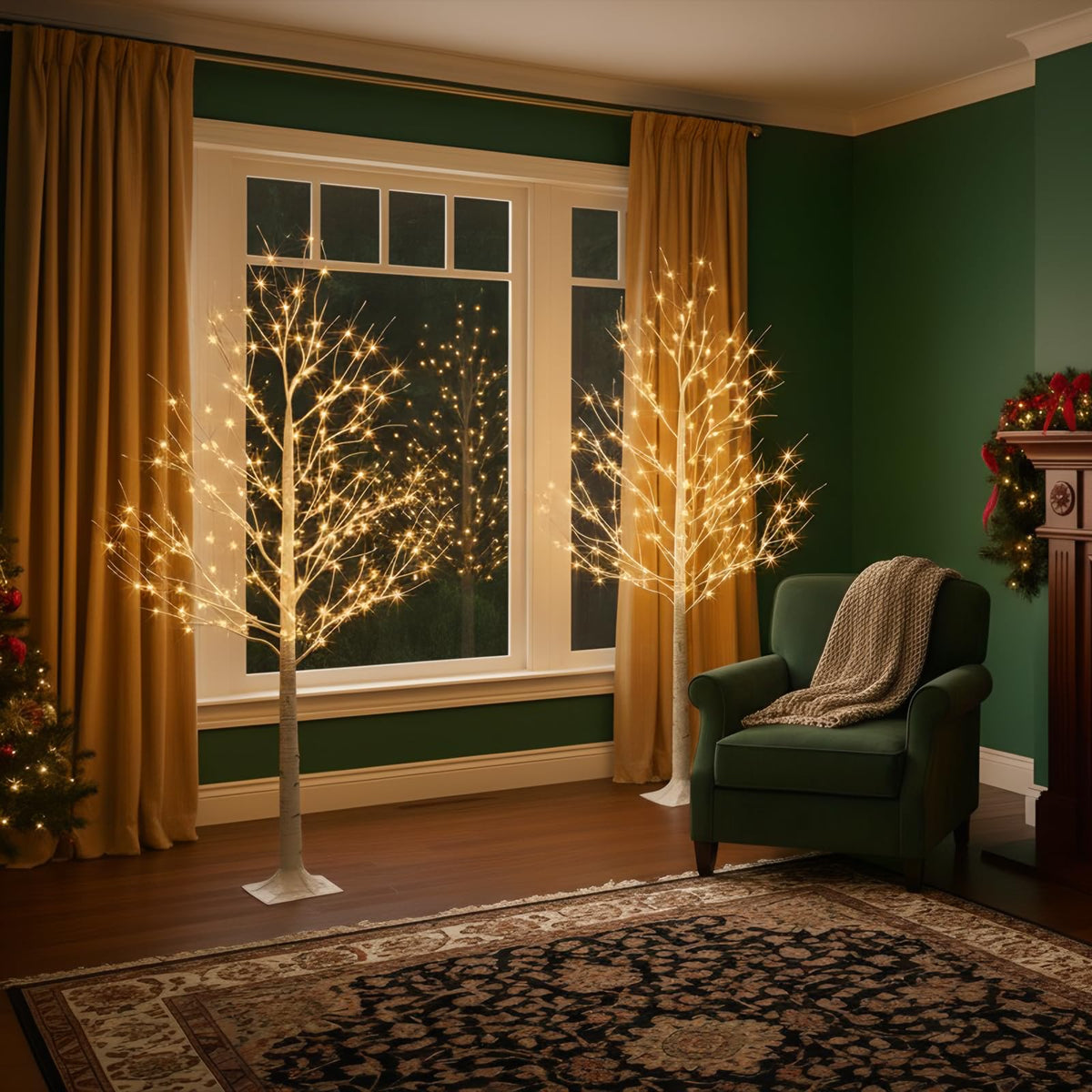 6ft Lighted Birch Tree E531