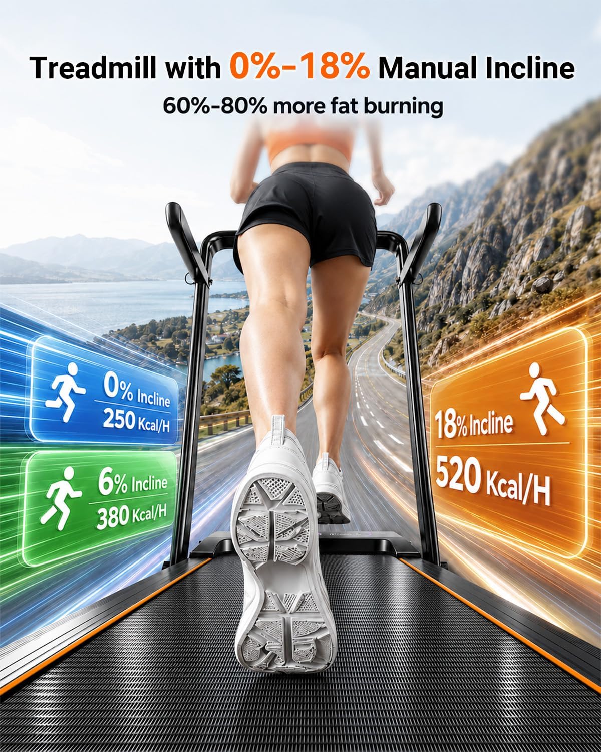 Walking Pad Treadmill with Incline G183