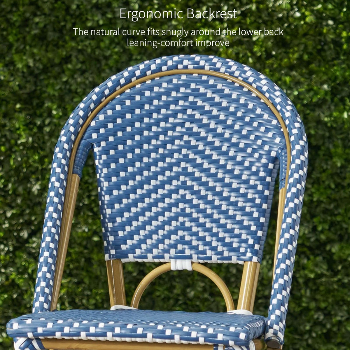 Teal Blue Rattan Counter Height Bar Stools Set of 2 E12898