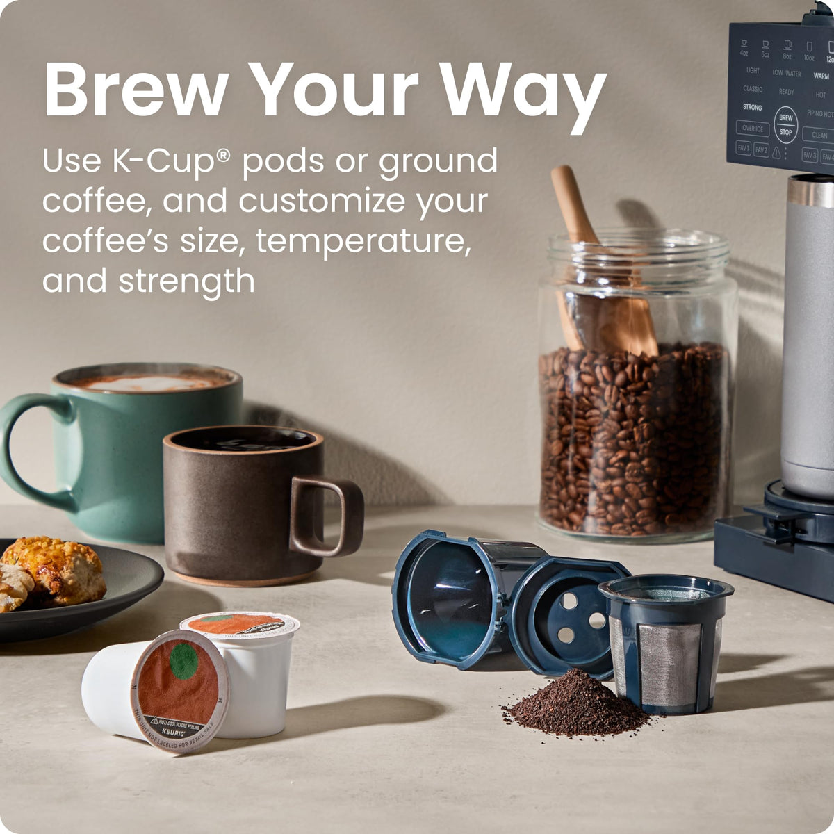Single Serve Coffee Maker with Brew Strength Settings, 45 oz Removable Water Reservoir T767965