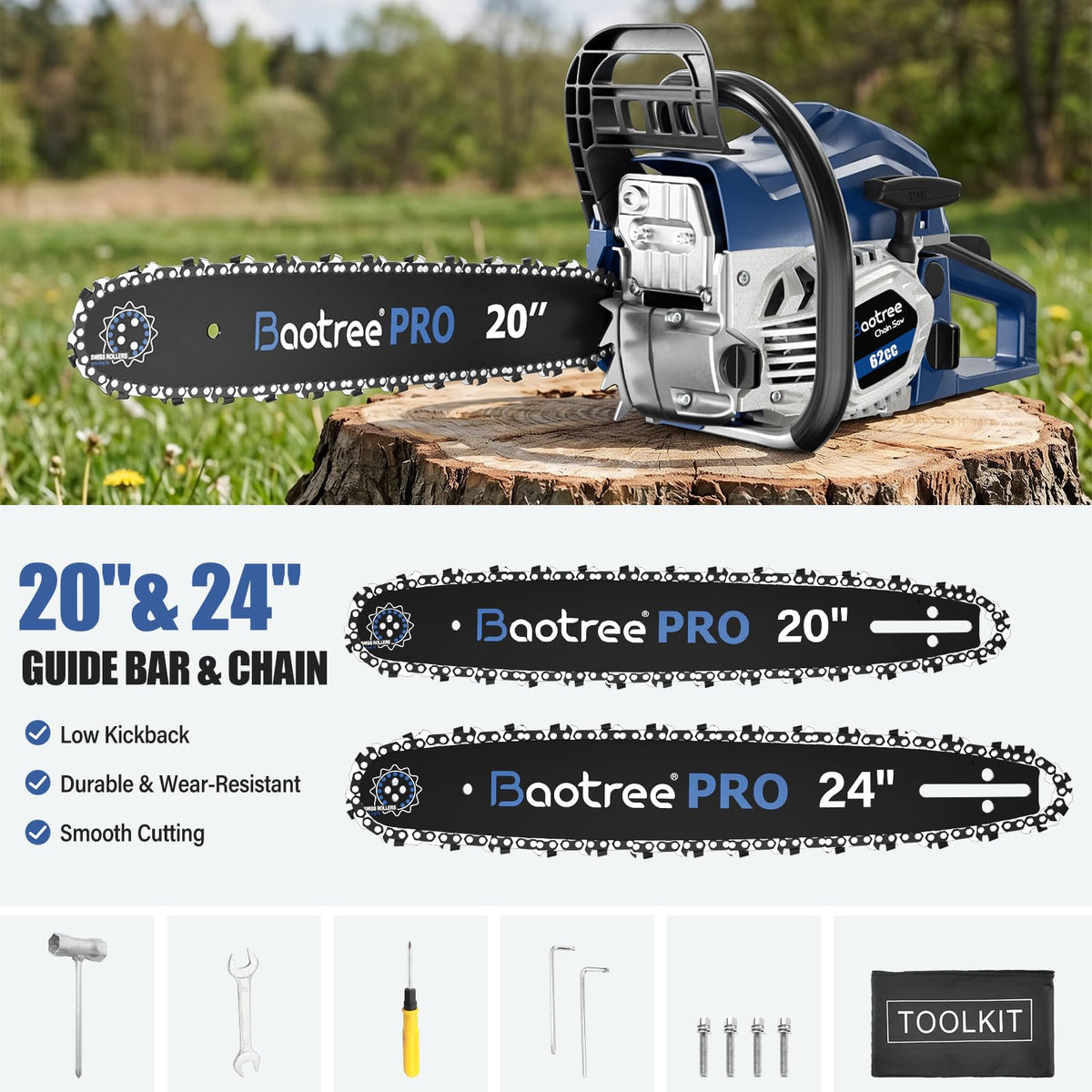 20 & 24 Inch Gas Chainsaw K1013