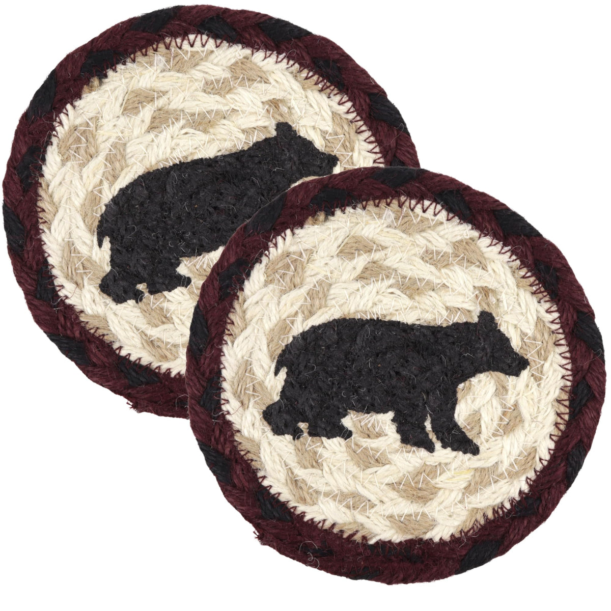 Braided Jute Woven Coaster Set of 2 G254922