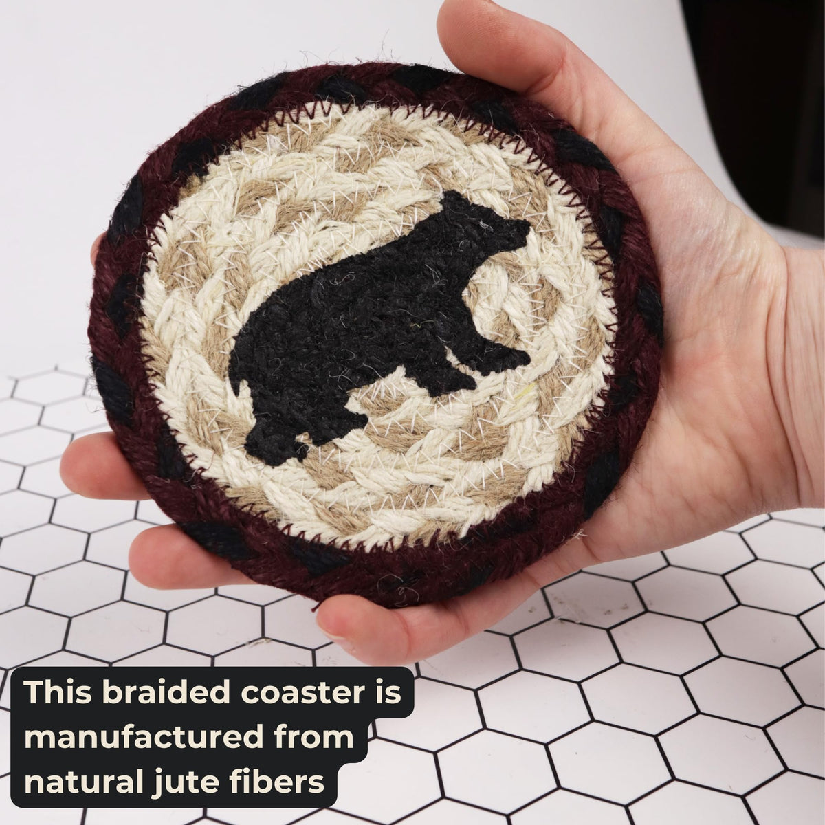 Braided Jute Woven Coaster Set of 2 G254922