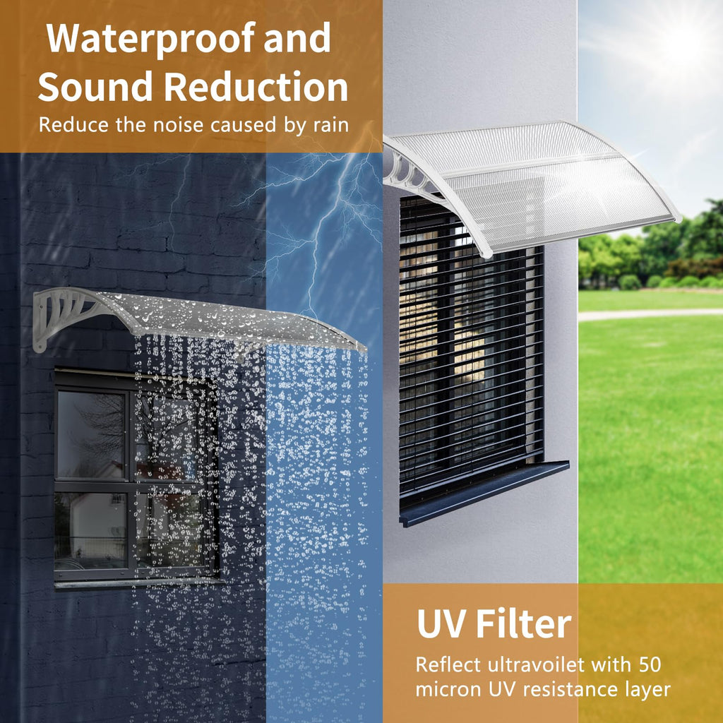 39"x32" PVC Window Awning Canopy M981