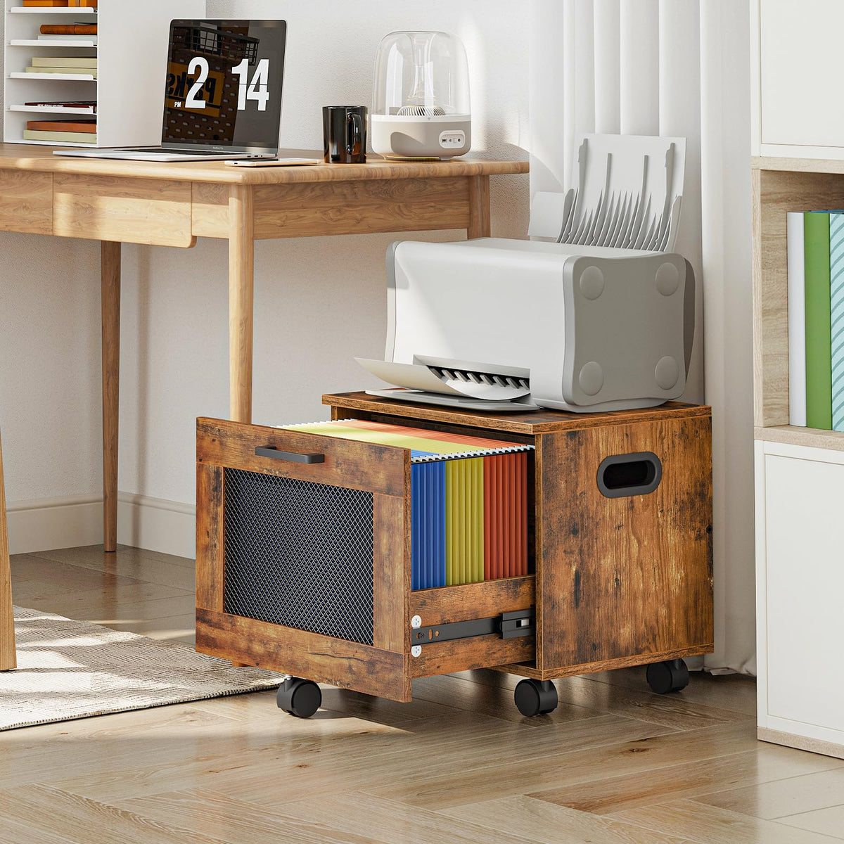 Rolling File Cabinet with Drawer F734