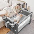 5-in-1 Pack and Play Baby Bassinet Bedside Sleeper Grey F229902