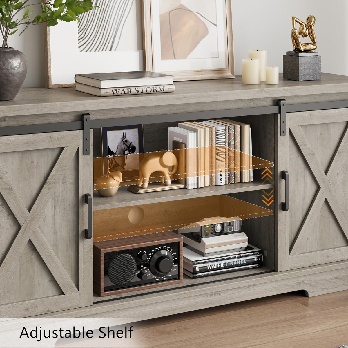 Farmhouse TV Stand and Entertainment Center G89507