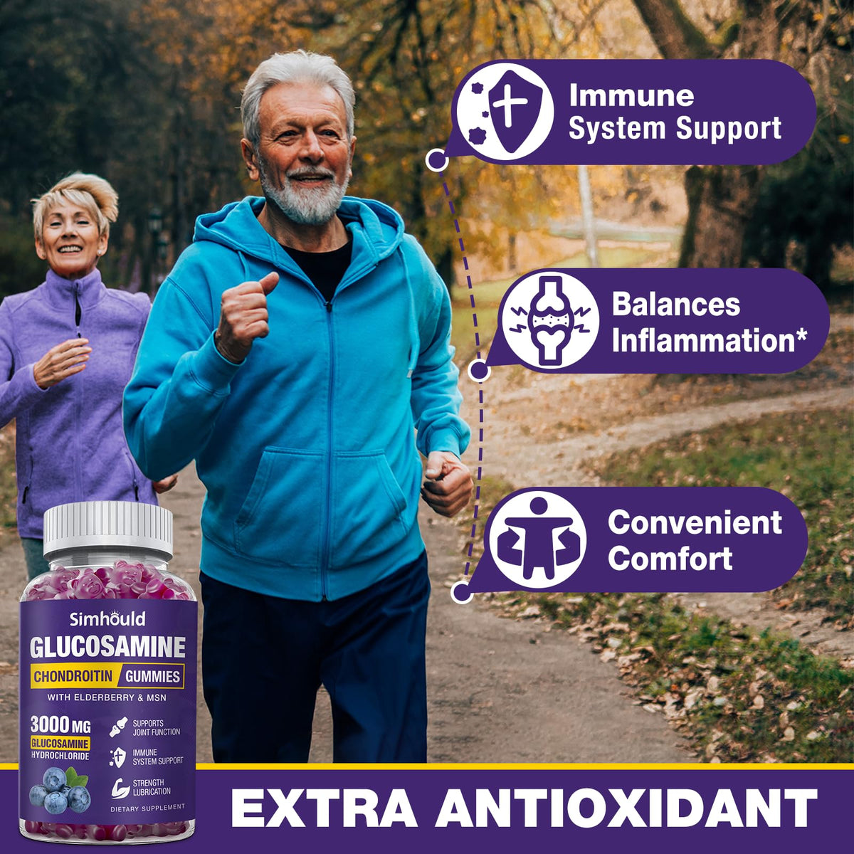 Glucosamine Chondroitin Gummies with MSM & Elderberry A640032