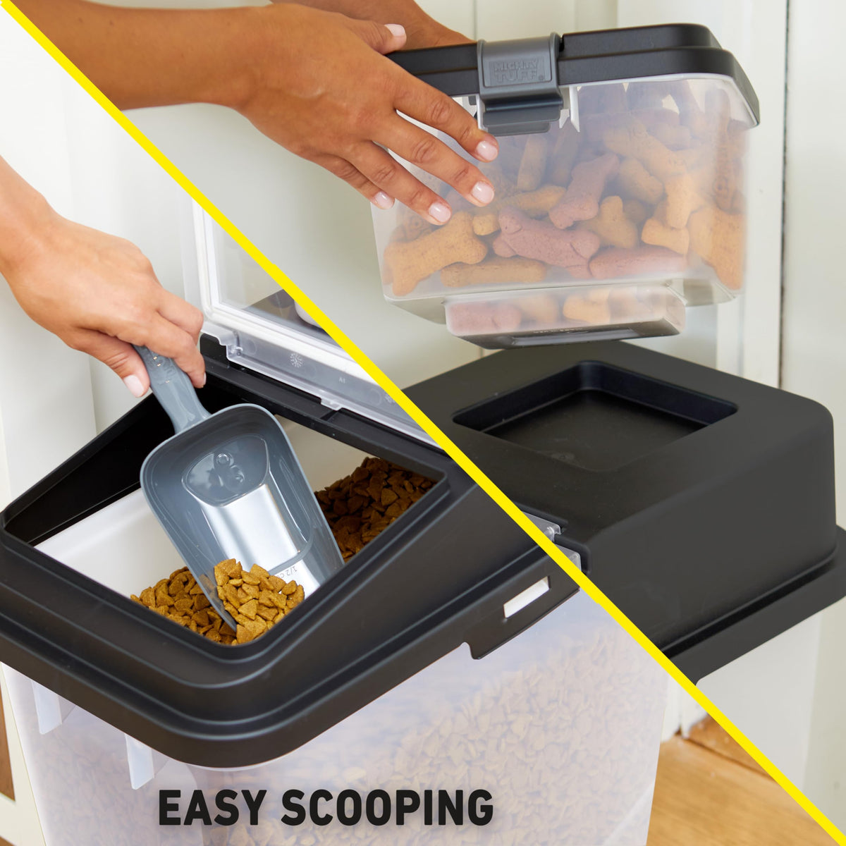 Airtight Dog Food Storage Container with Treat Container and Scoop N547