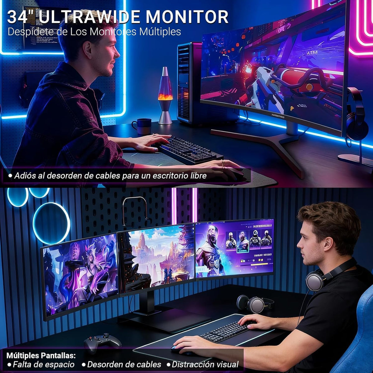 34 Inch Curved Ultrawide Gaming Monitor 180Hz UWQHD X824982