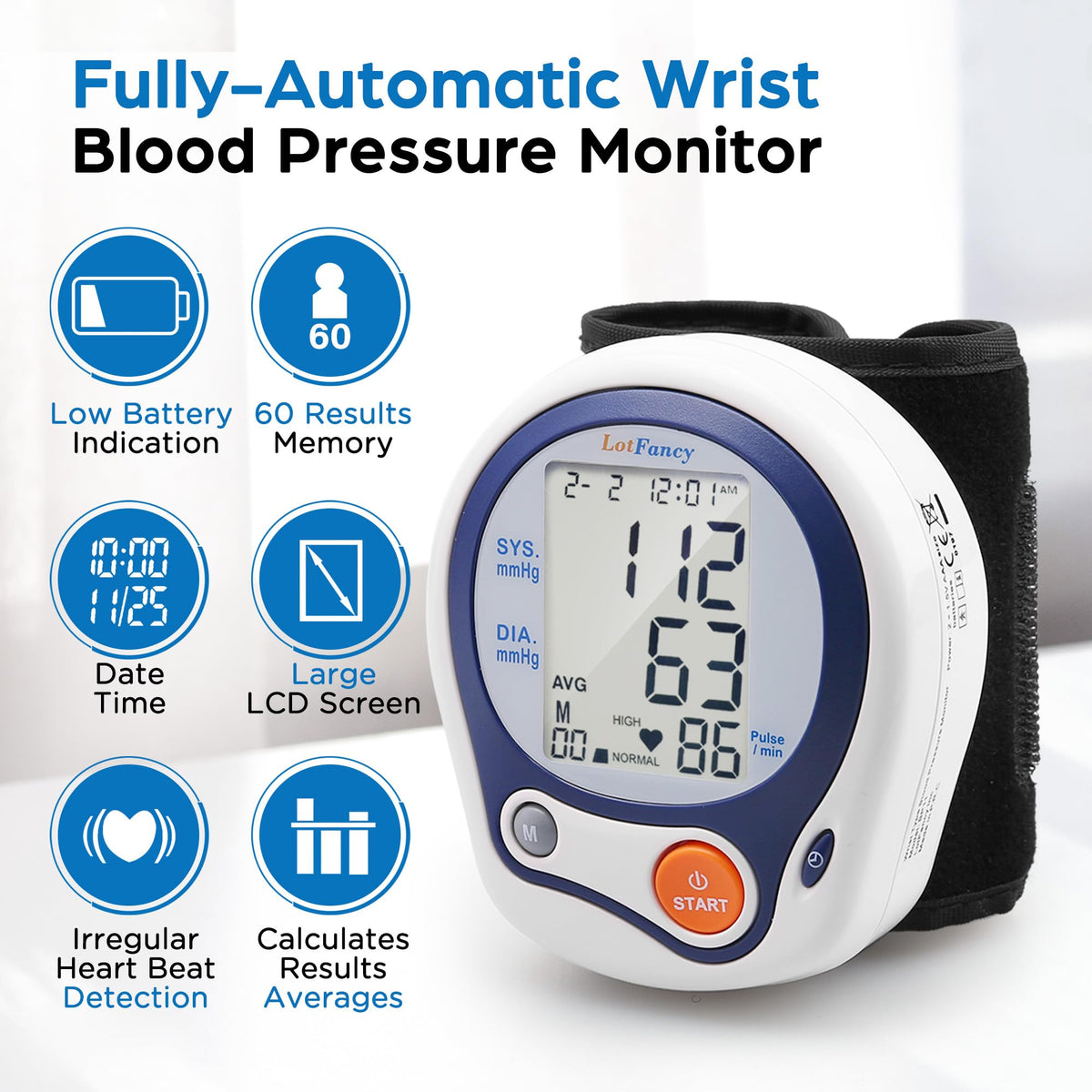 Kids Wrist Blood Pressure Monitor with Carrying Case J90081