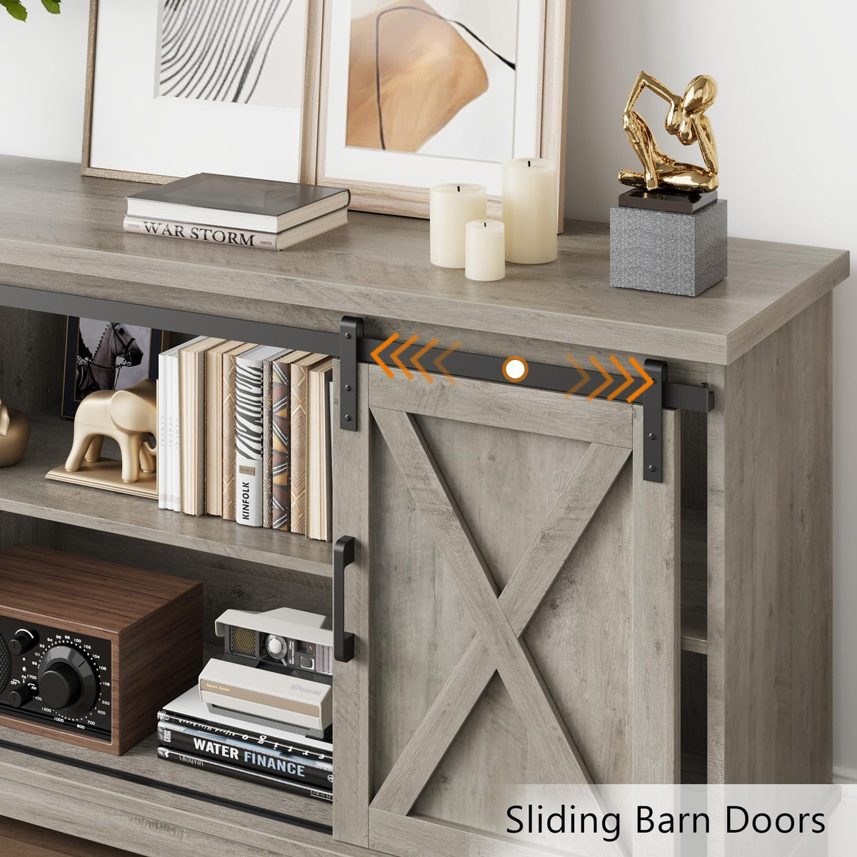 Farmhouse TV Stand and Entertainment Center G89507