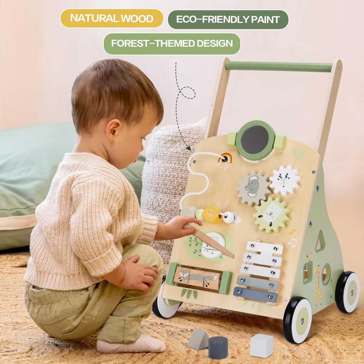 Wooden Baby Walker 18M+ Q863