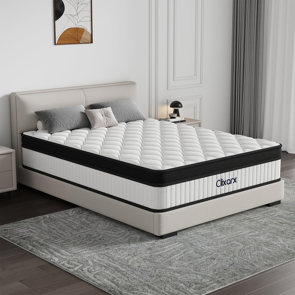 Full Size 12 Inch Hybrid Medium Firm Memory Foam Mattress V737669
