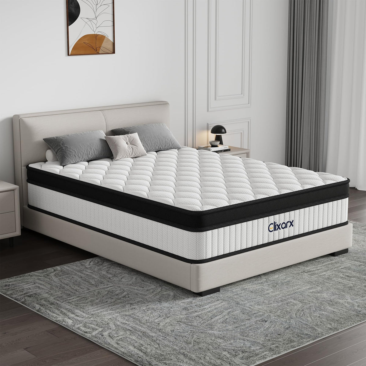 Full Size 12 Inch Hybrid Medium Firm Memory Foam Mattress V737669