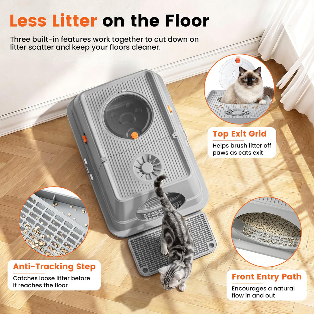 XL Stainless Steel Litter Box with Lid M200064