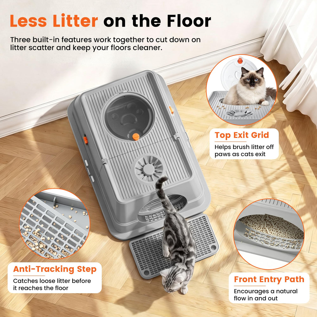 XL Stainless Steel Litter Box with Lid M200064