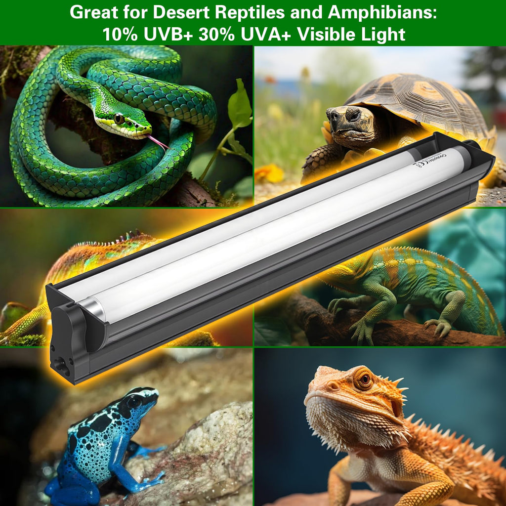 18 Inch 15 Watt UVB 10.0 Fluorescent Reptile Light Fixture Kit Q34914