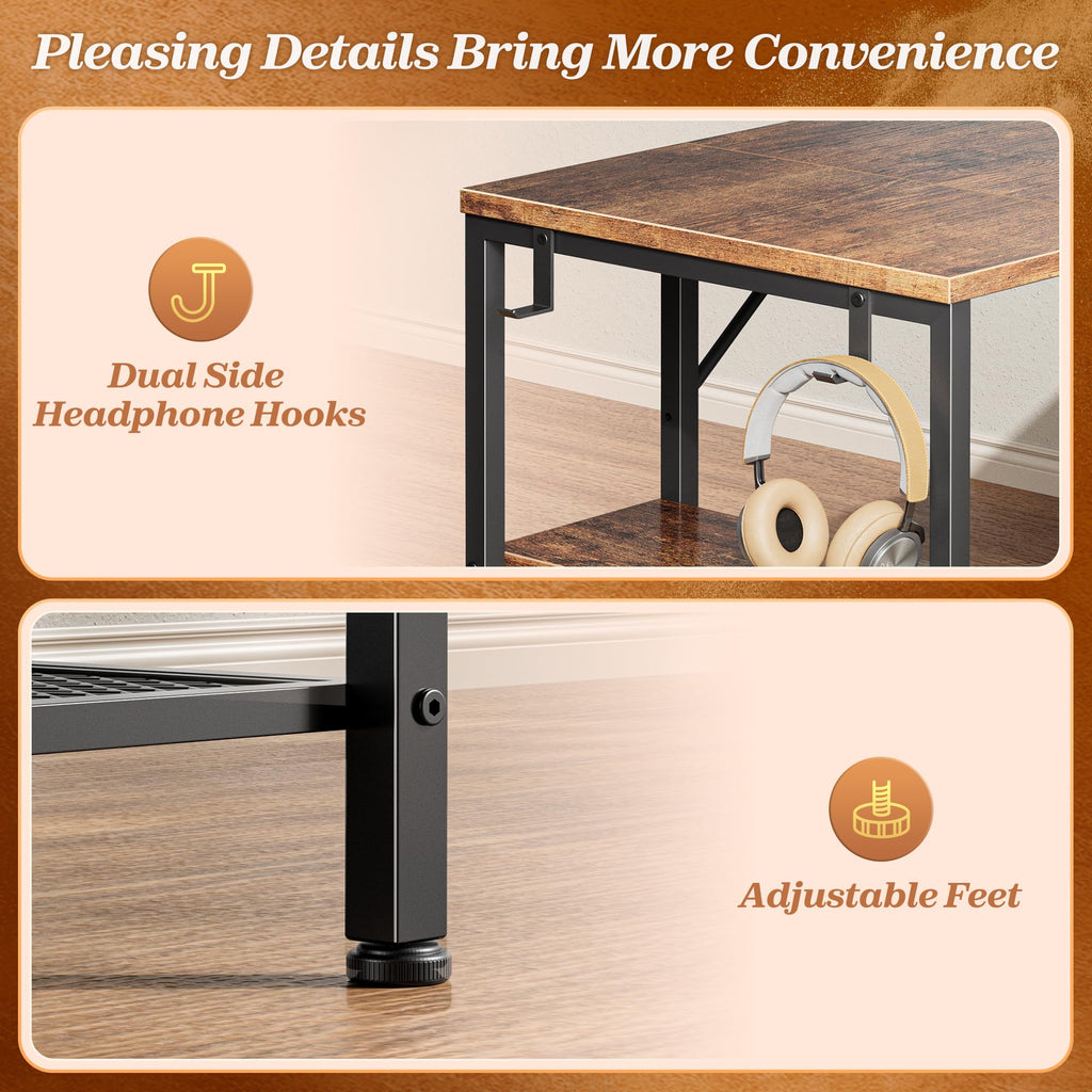 47.2'' L Shaped Office Desk with 3 Drawers J5263