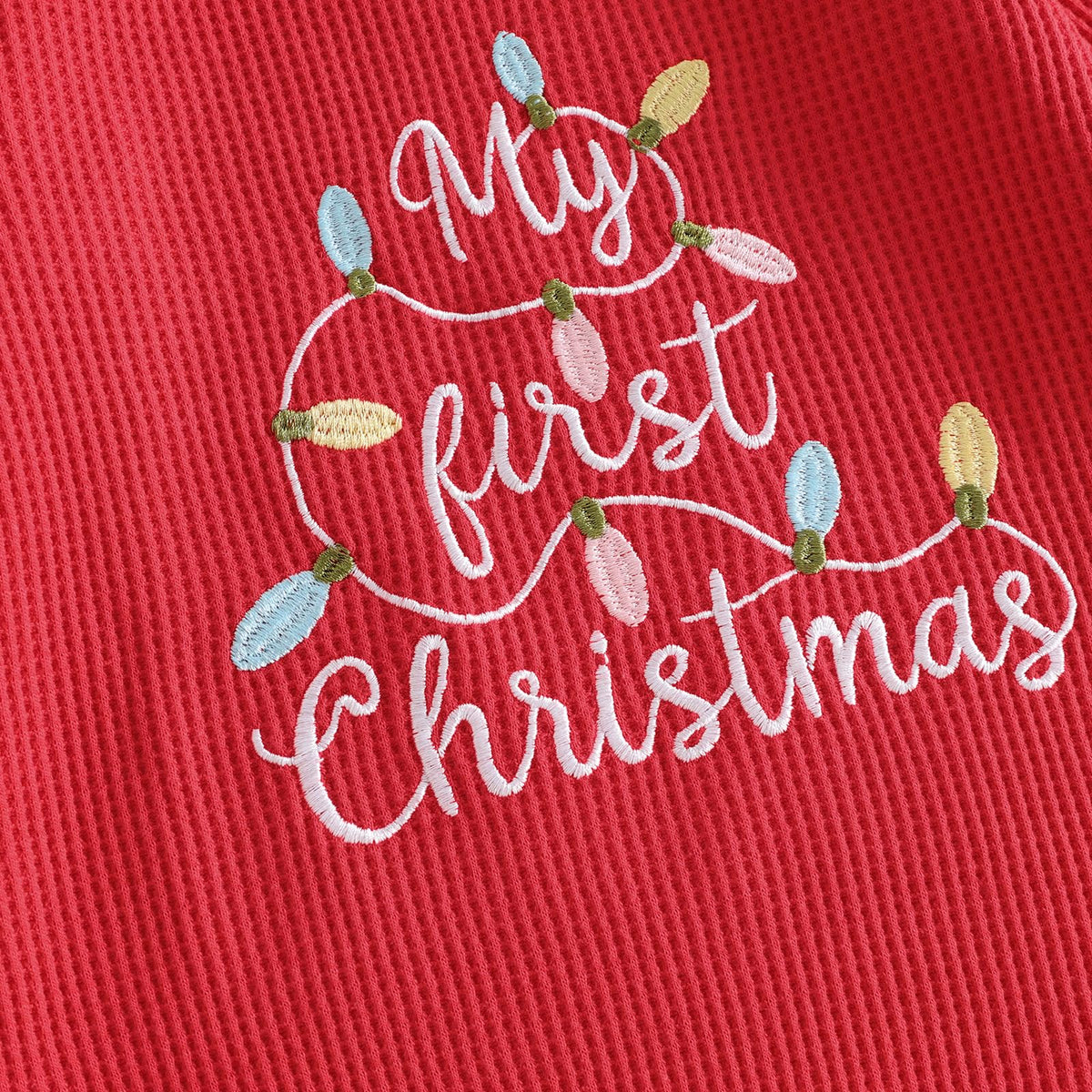 Baby Christmas Lights Romper + Santa Hat P945947