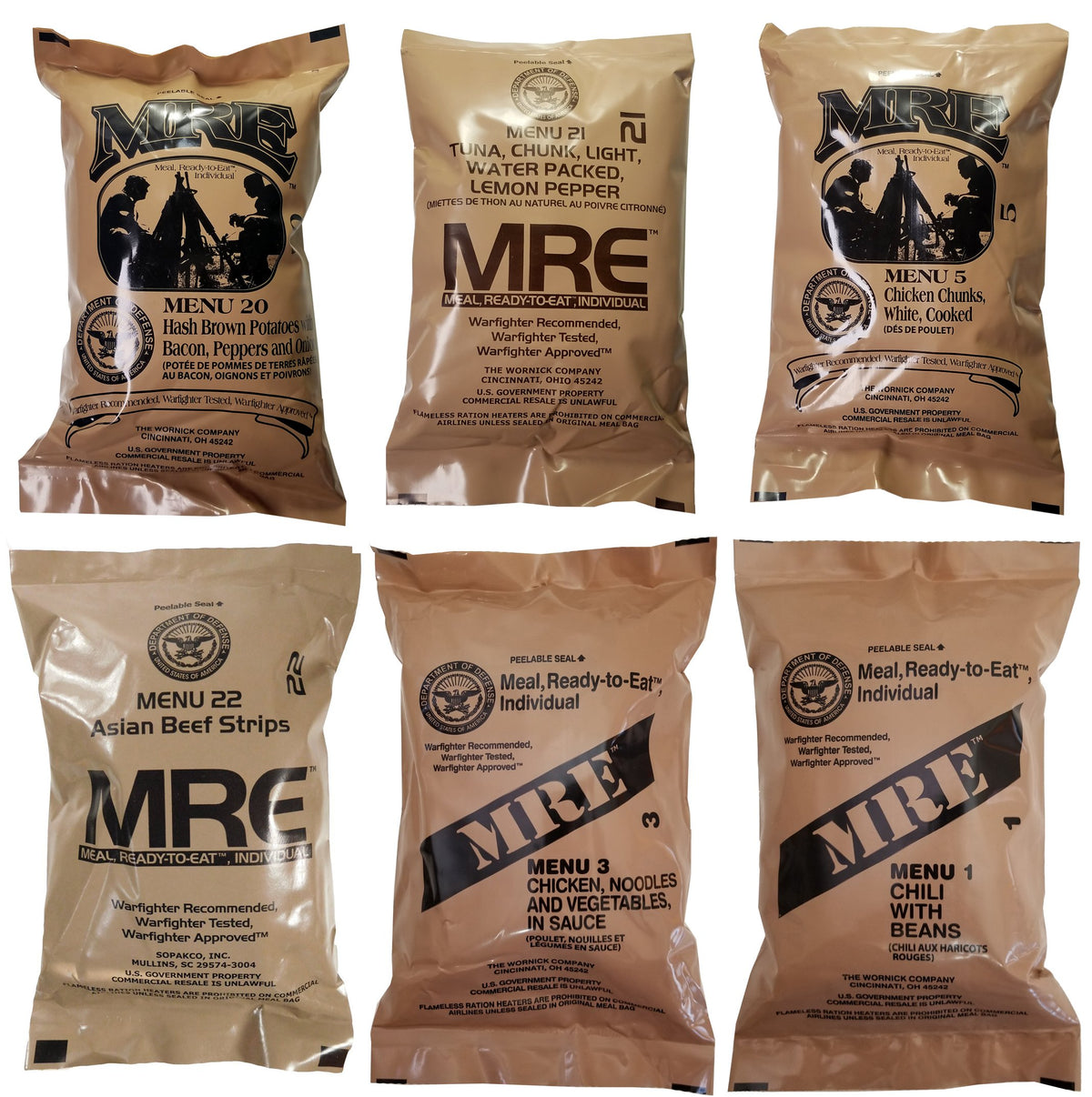 6-Pack Meal-Ready-to-Eat MRE B780983